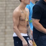 Justin Bieber Shirtless in Soho NYC
